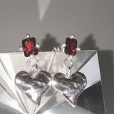 Gem Heart Earring