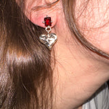 Gem Heart Earring